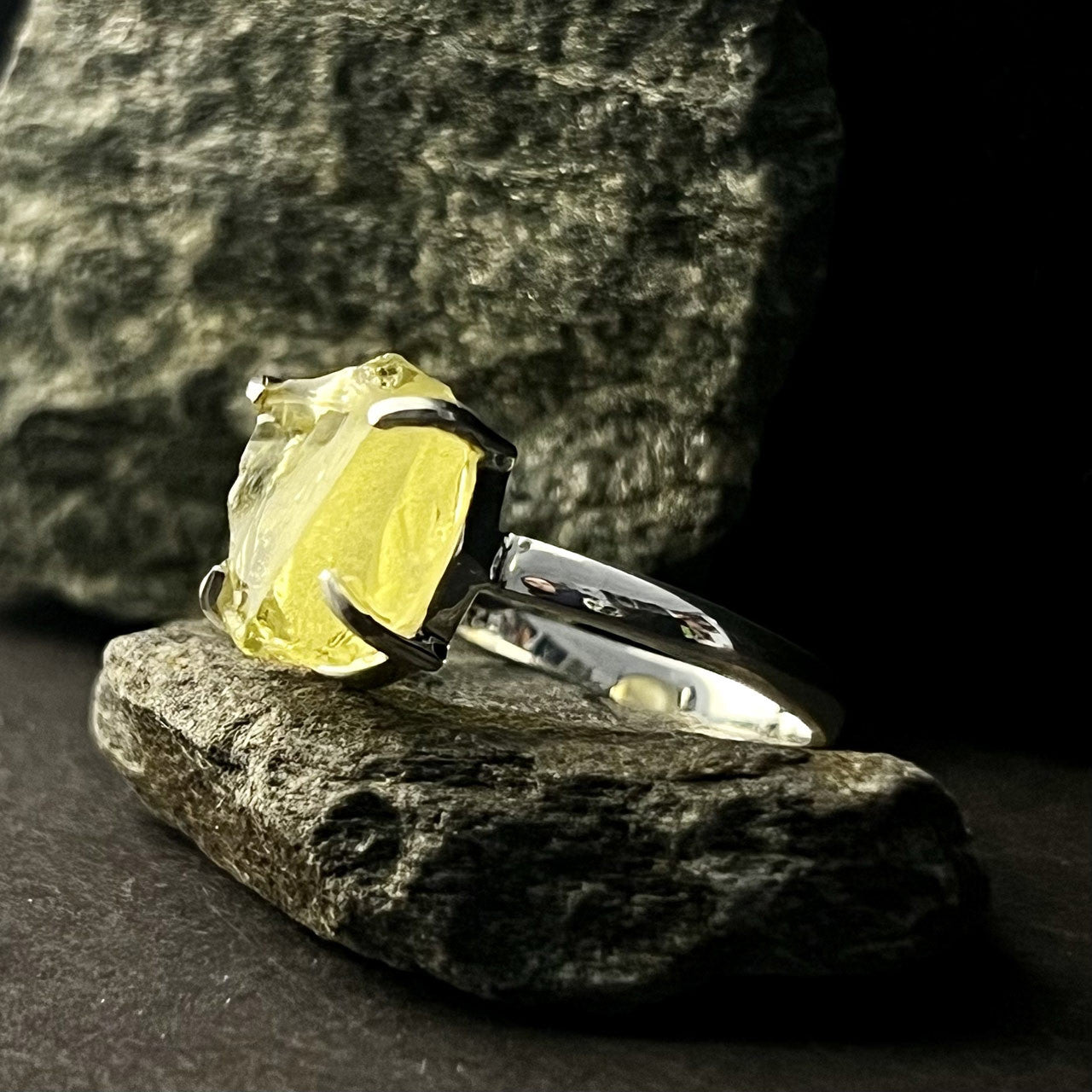 LEMON TOPAZ RINGS STERLING SILVER