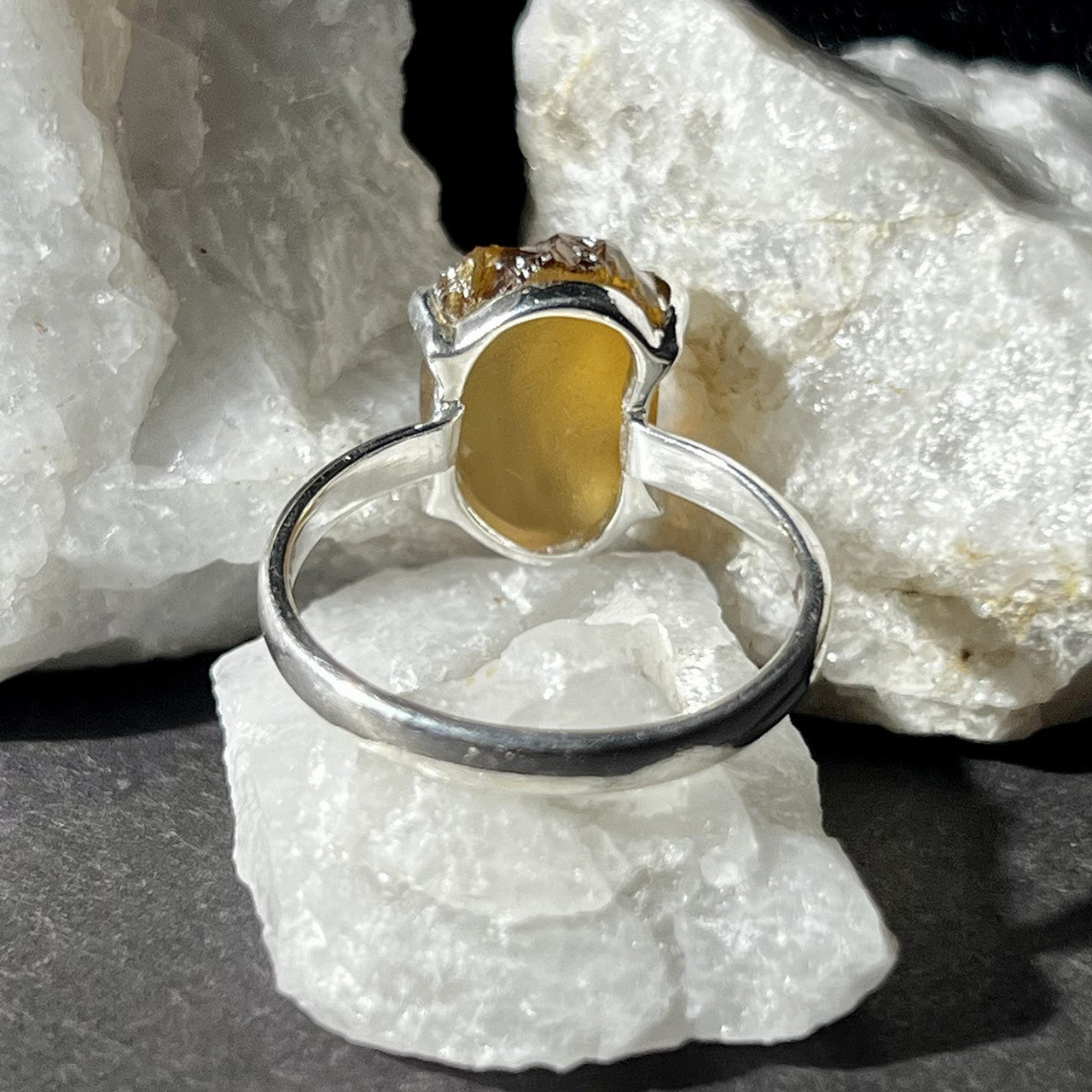 COGNAC QUARTZ RING