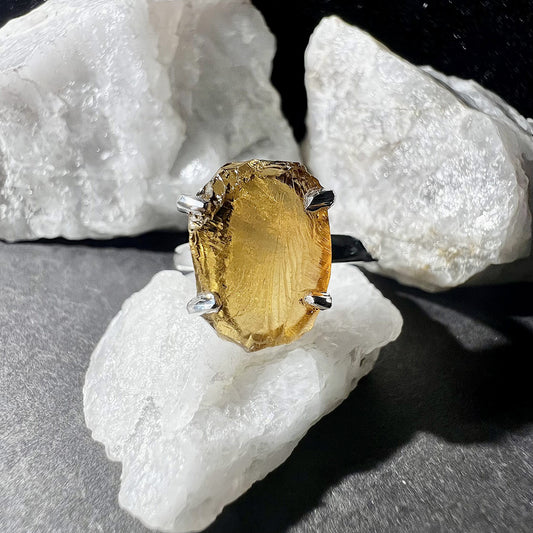 COGNAC QUARTZ RING