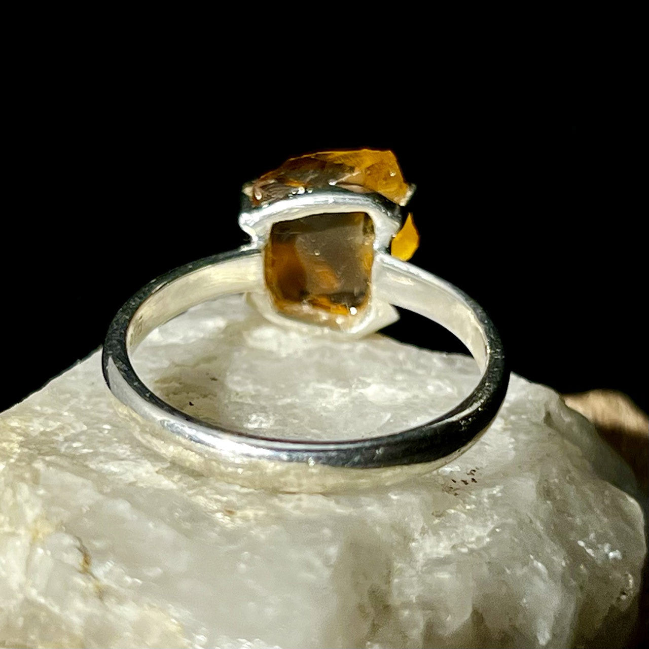 CITRINE RING STERLING SILVER