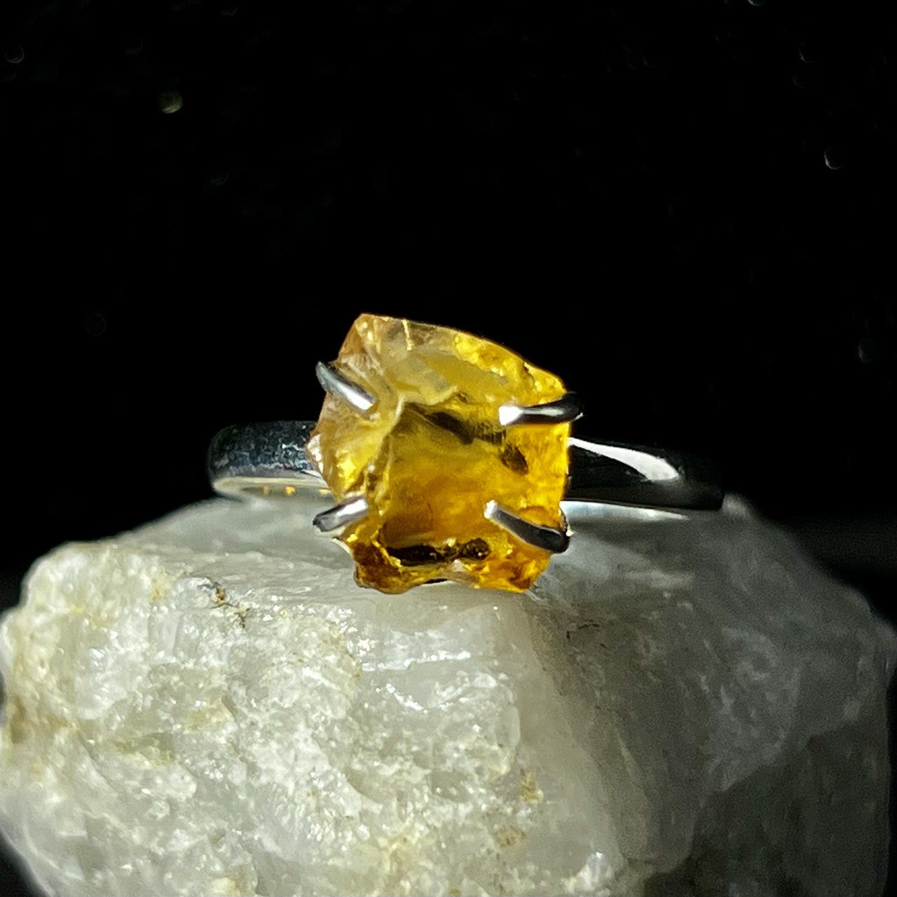 CITRINE RING STERLING SILVER