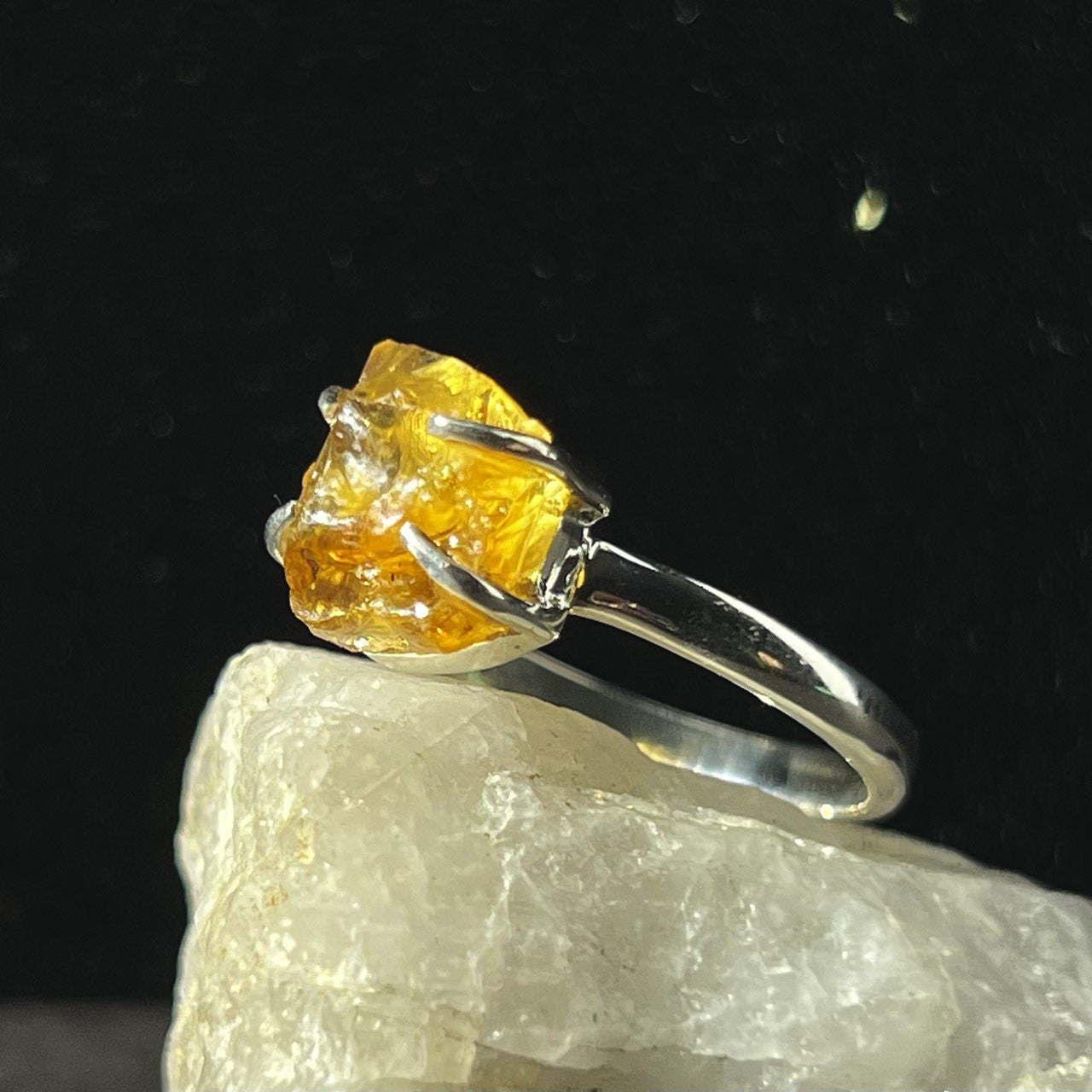 CITRINE RING STERLING SILVER