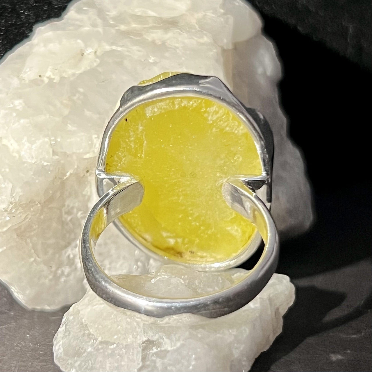 BRUCITE RING STERLING SILVER BIG