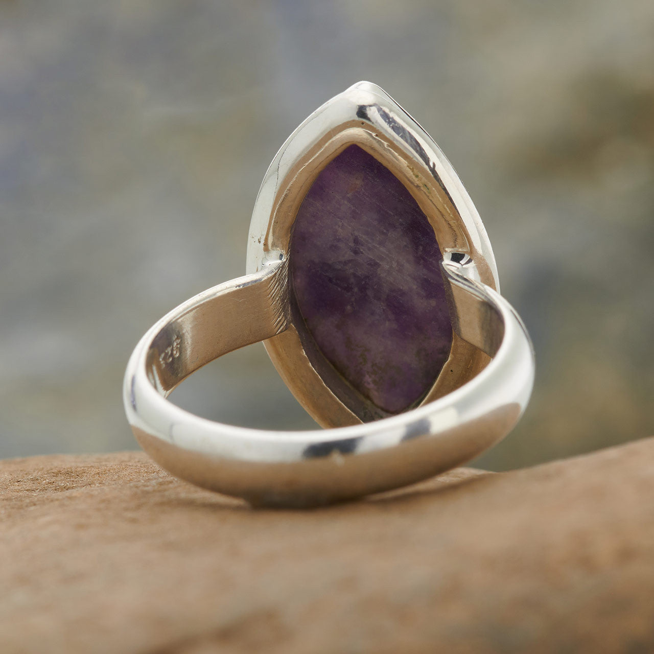 LEPIDOLITE RING STERLING SILVER