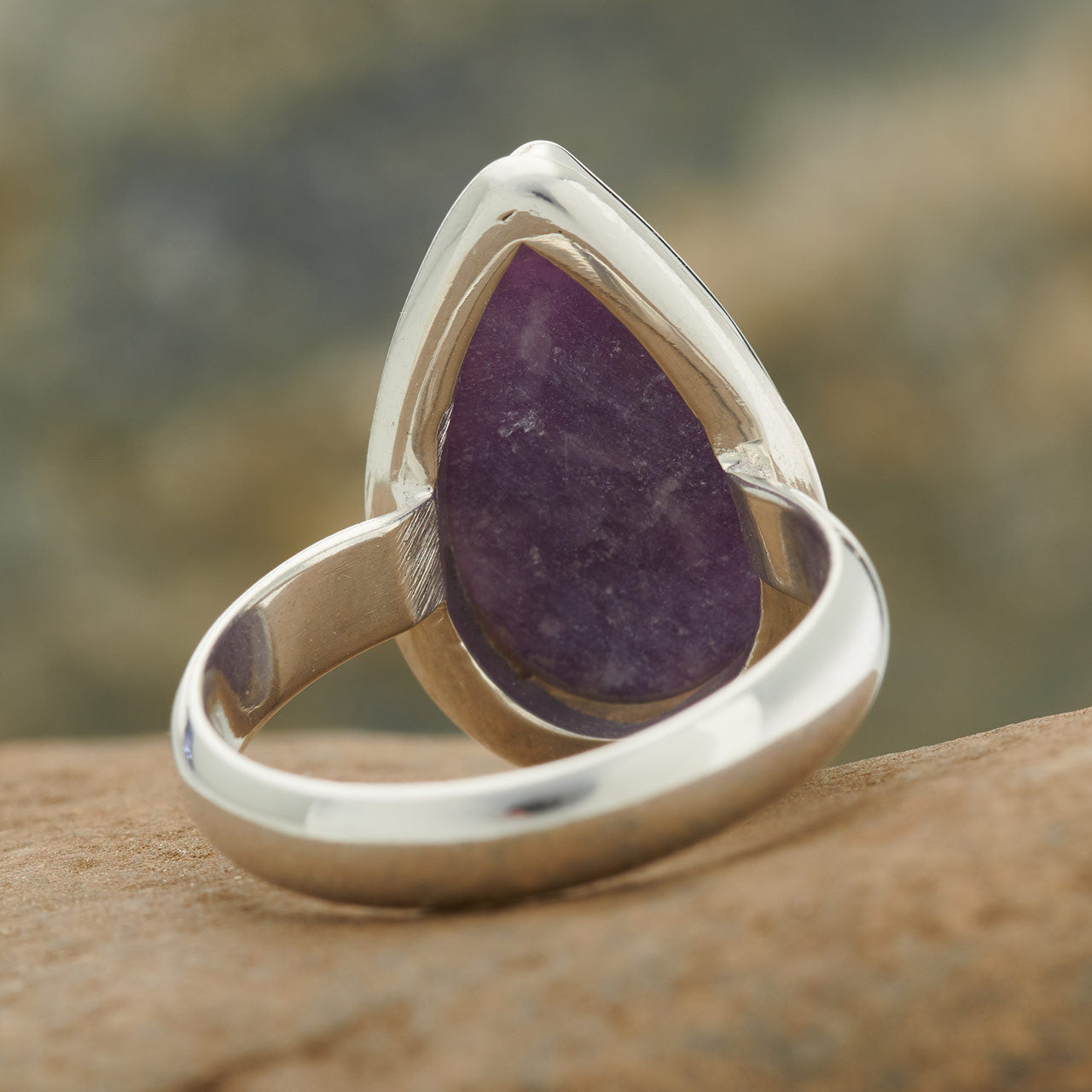 LEPIDOLITE RING STERLING SILVER