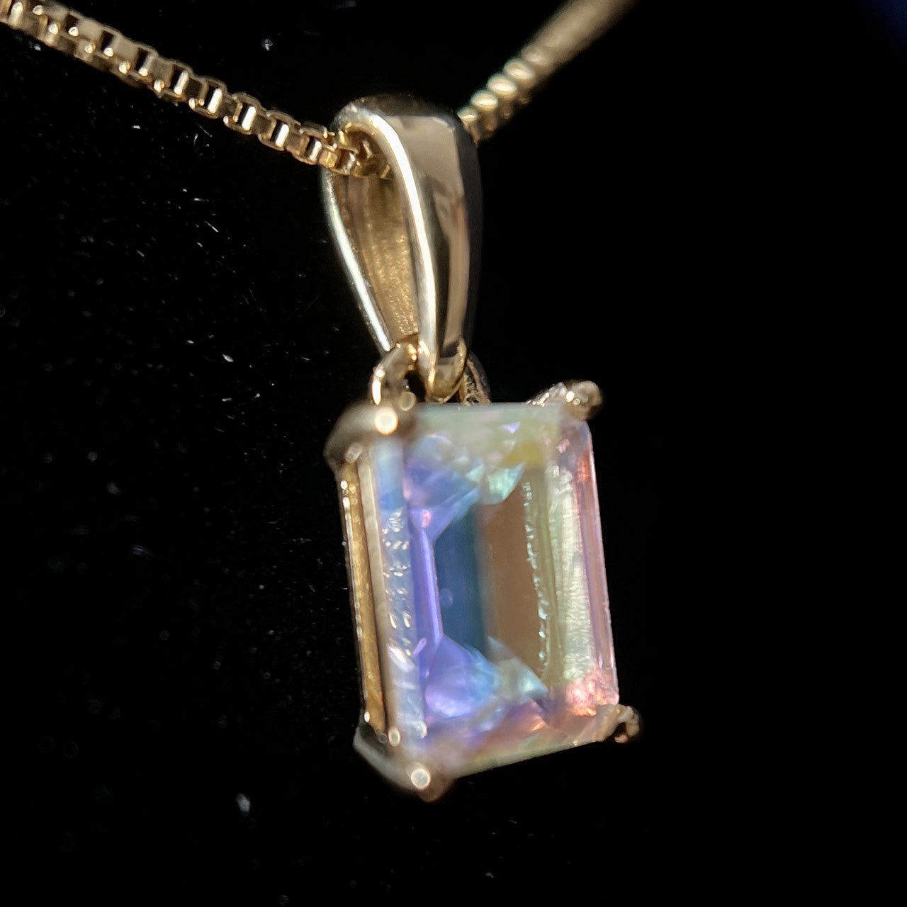 MERCURY MYSTIC TOPAZ VERMEIL YELLOW 18K REC 5X7 PENDANT