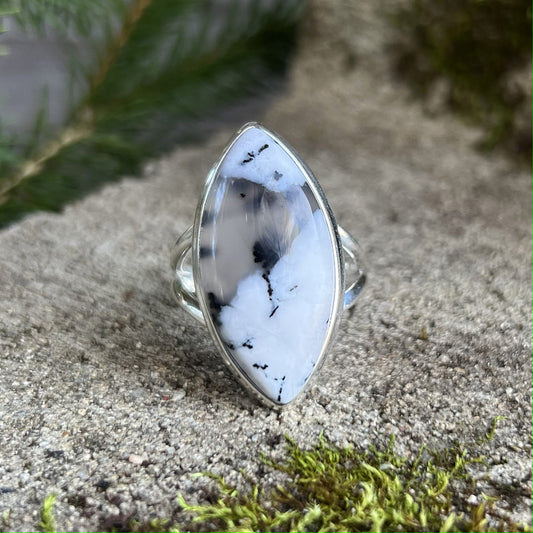 DENDRITE OPAL RING STERLING SILVER