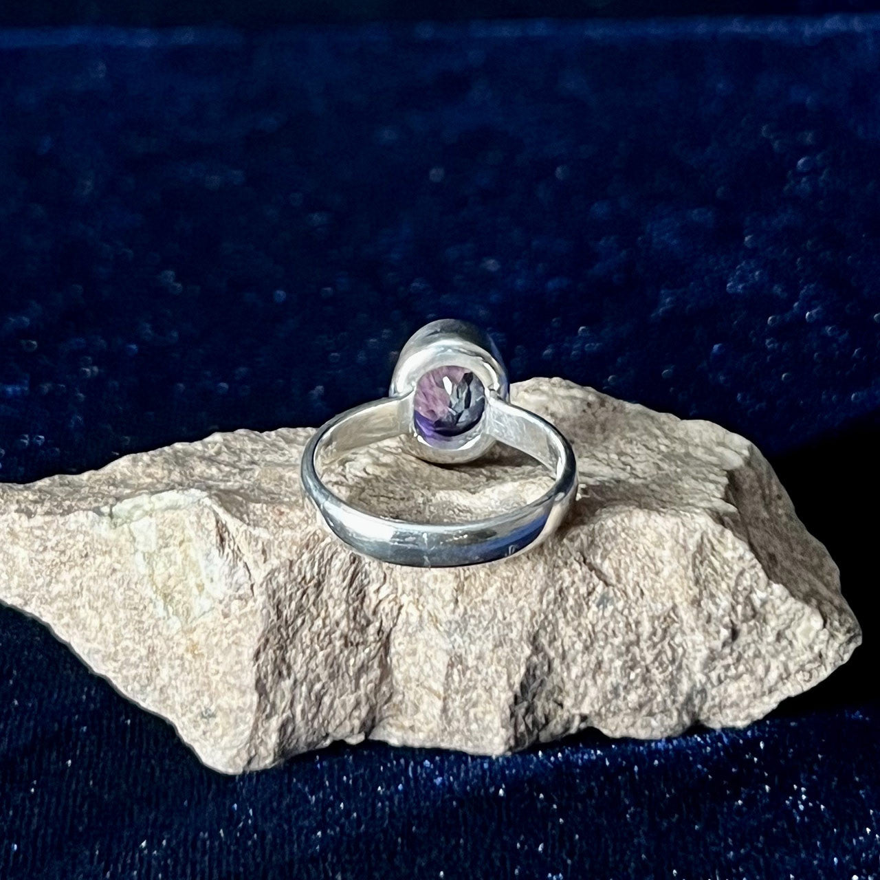 AMETHYST RING STERLING SILVER