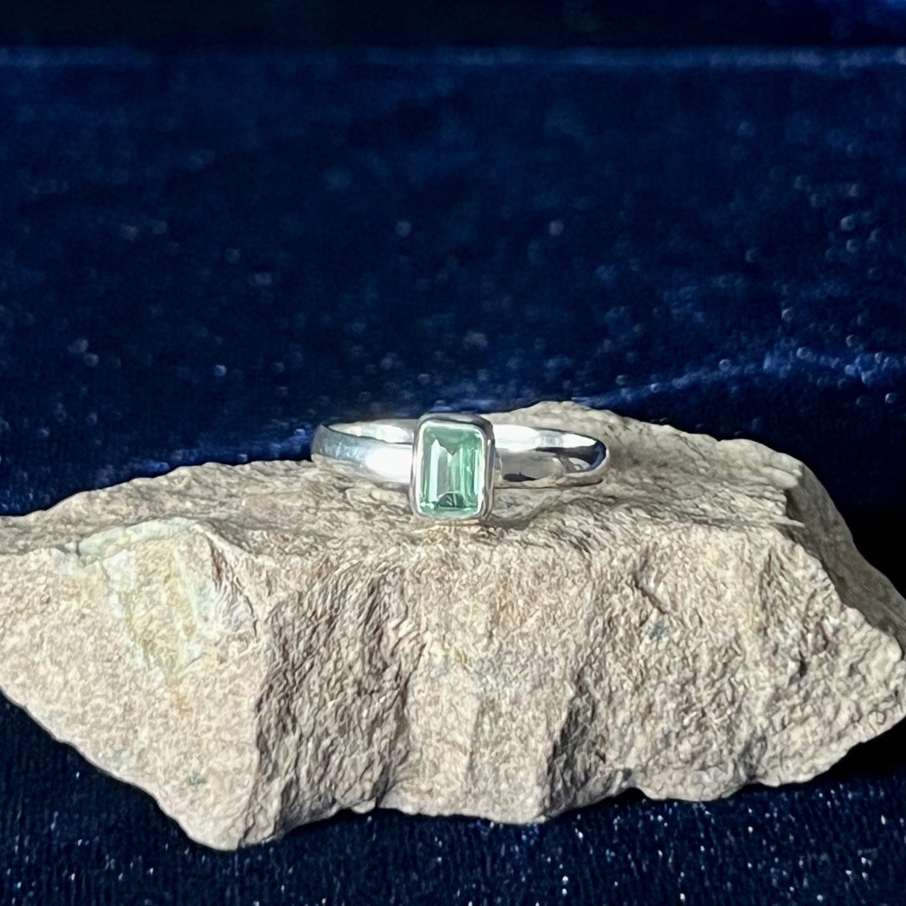 MINT KYANITE RING STERLING SILVER