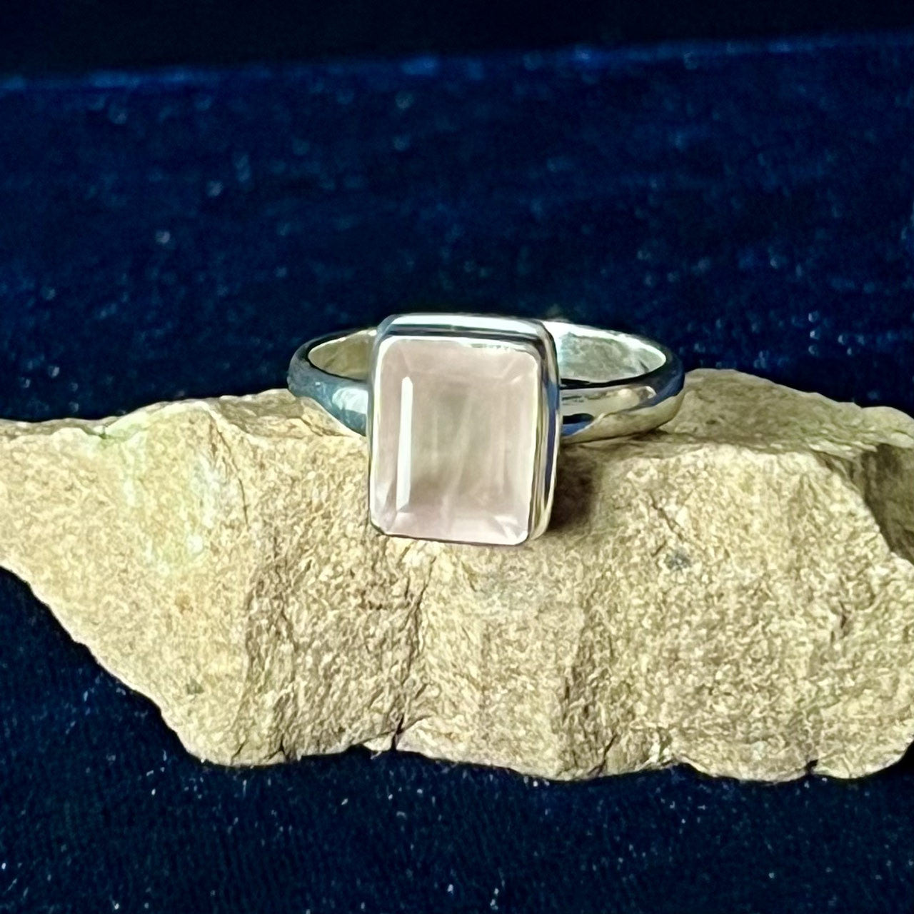 ROSE QUARTZ RINGS STERLING SILVER