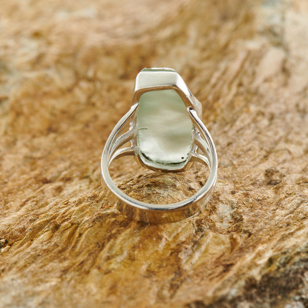 Green Amethyst Sterling Silver Statement Ring