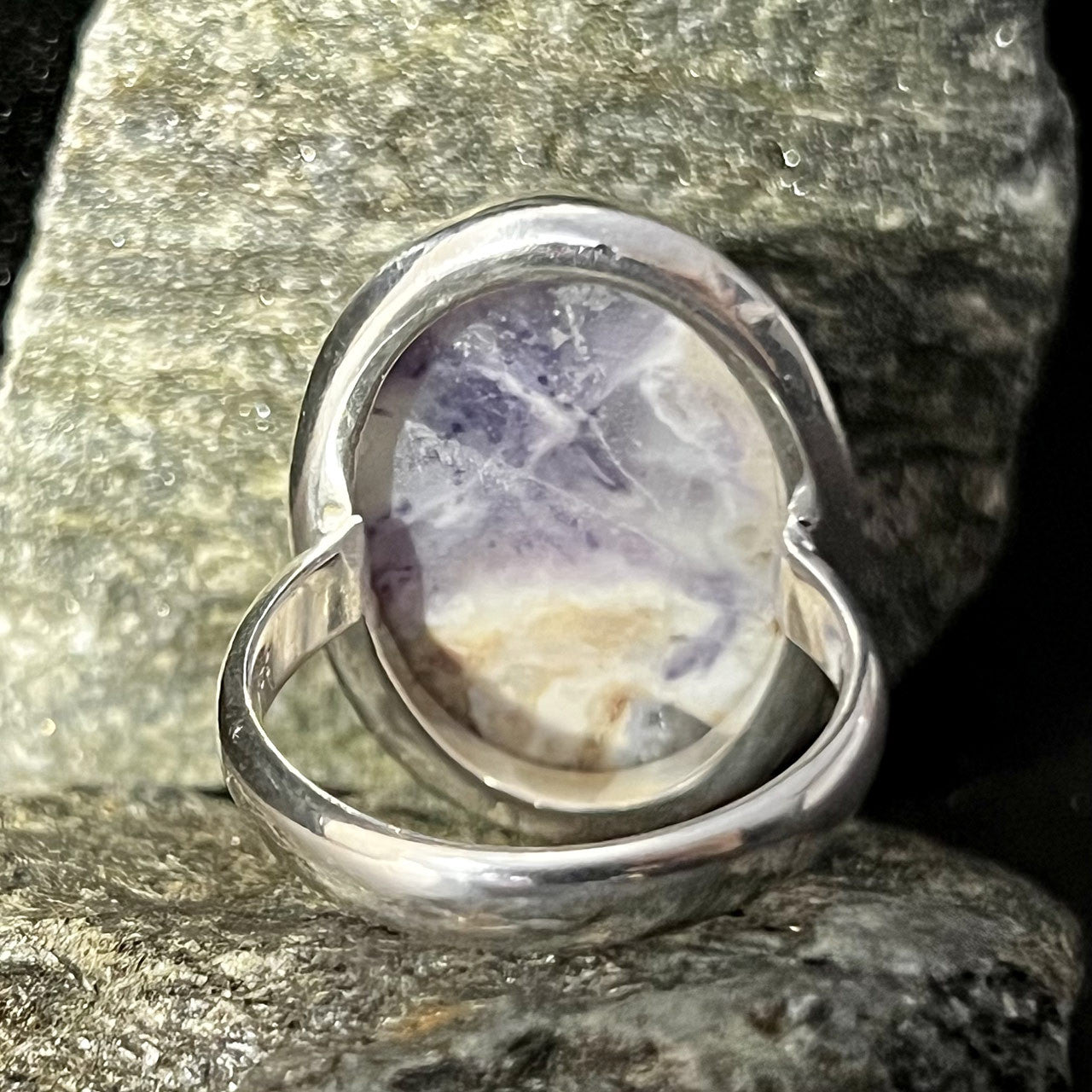 VIOLET FLAME OPAL RING STERLING SILVER