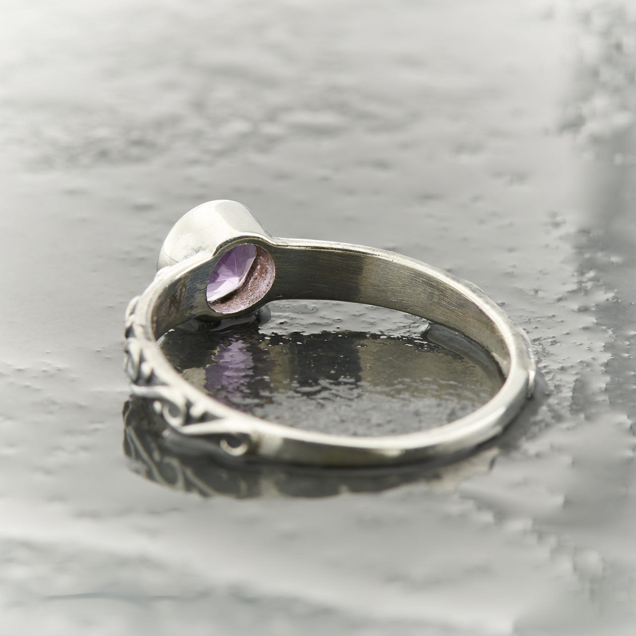 AMETHYST STACKABLE CELTIC RING