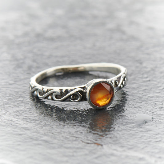 CARNELIAN STACKABLE CELTIC RING