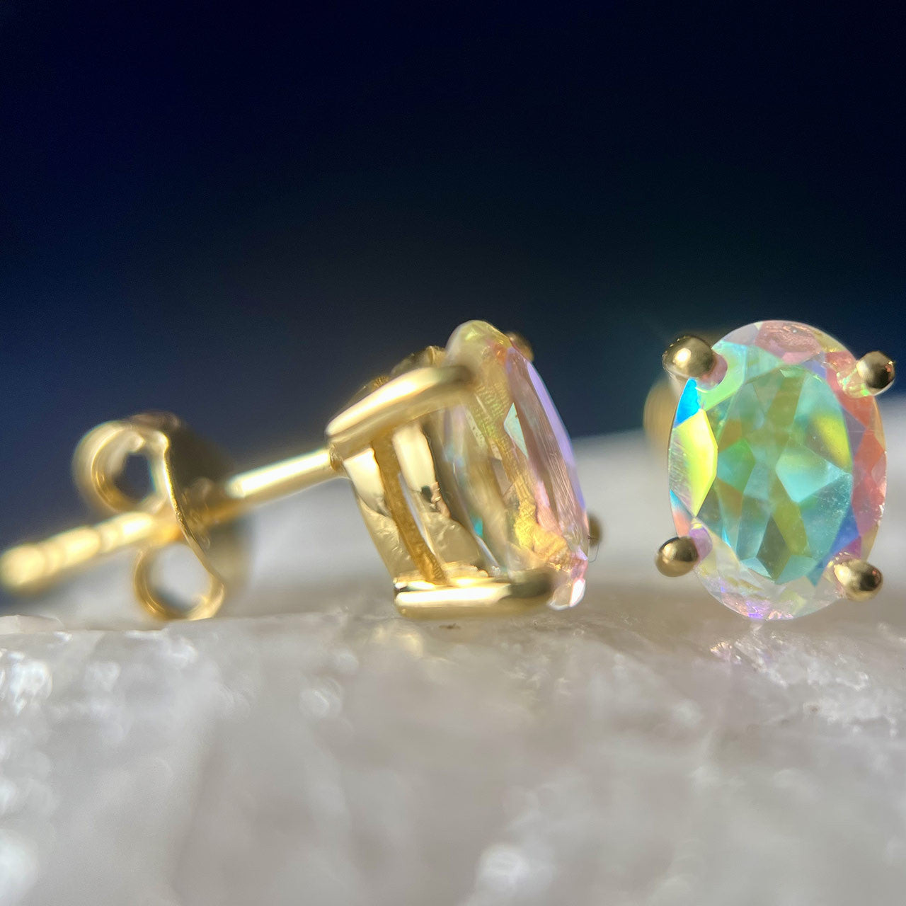 MERCURY MYSTIC TOPAZ 18K VERMEIL EARRINGS