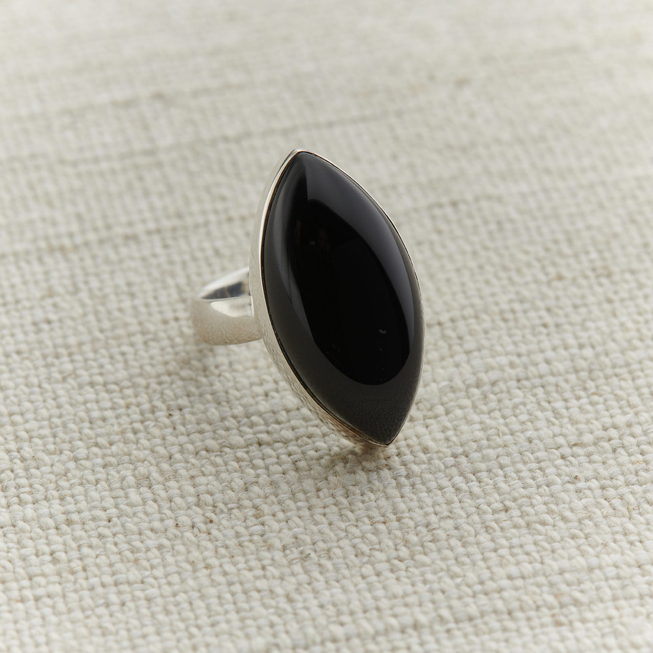 BLACK ONYX Sterling Silver Statement Ring