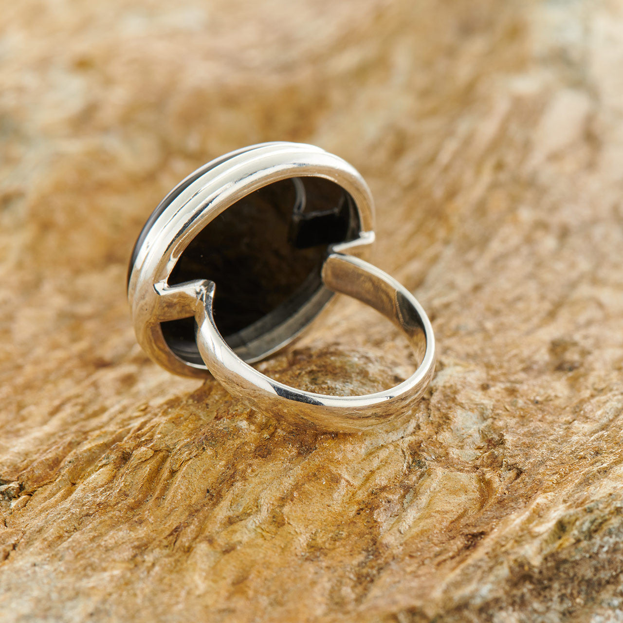 BLACK ONYX Sterling Silver Statement Ring
