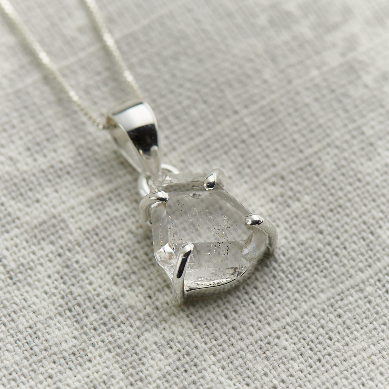 HERKIMER DIAMOND PENDANT STERLING SILVER