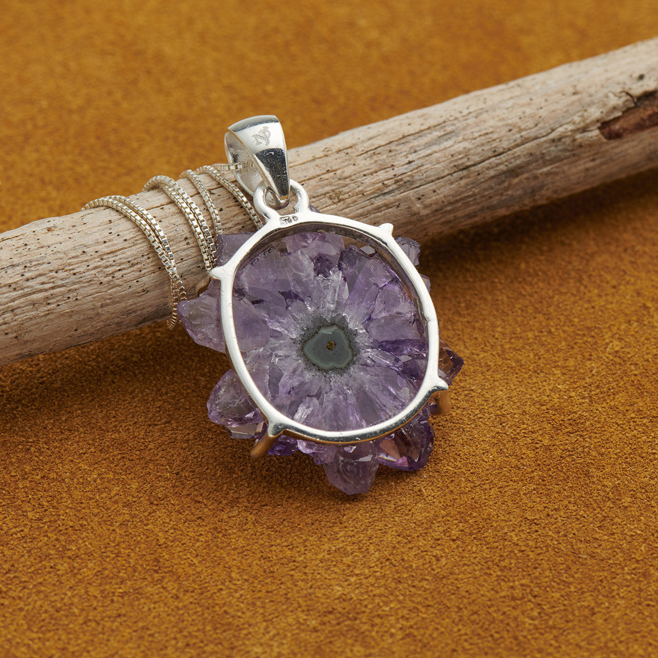 AMETHYST STALACTITE PENDANT STERLING SILVER