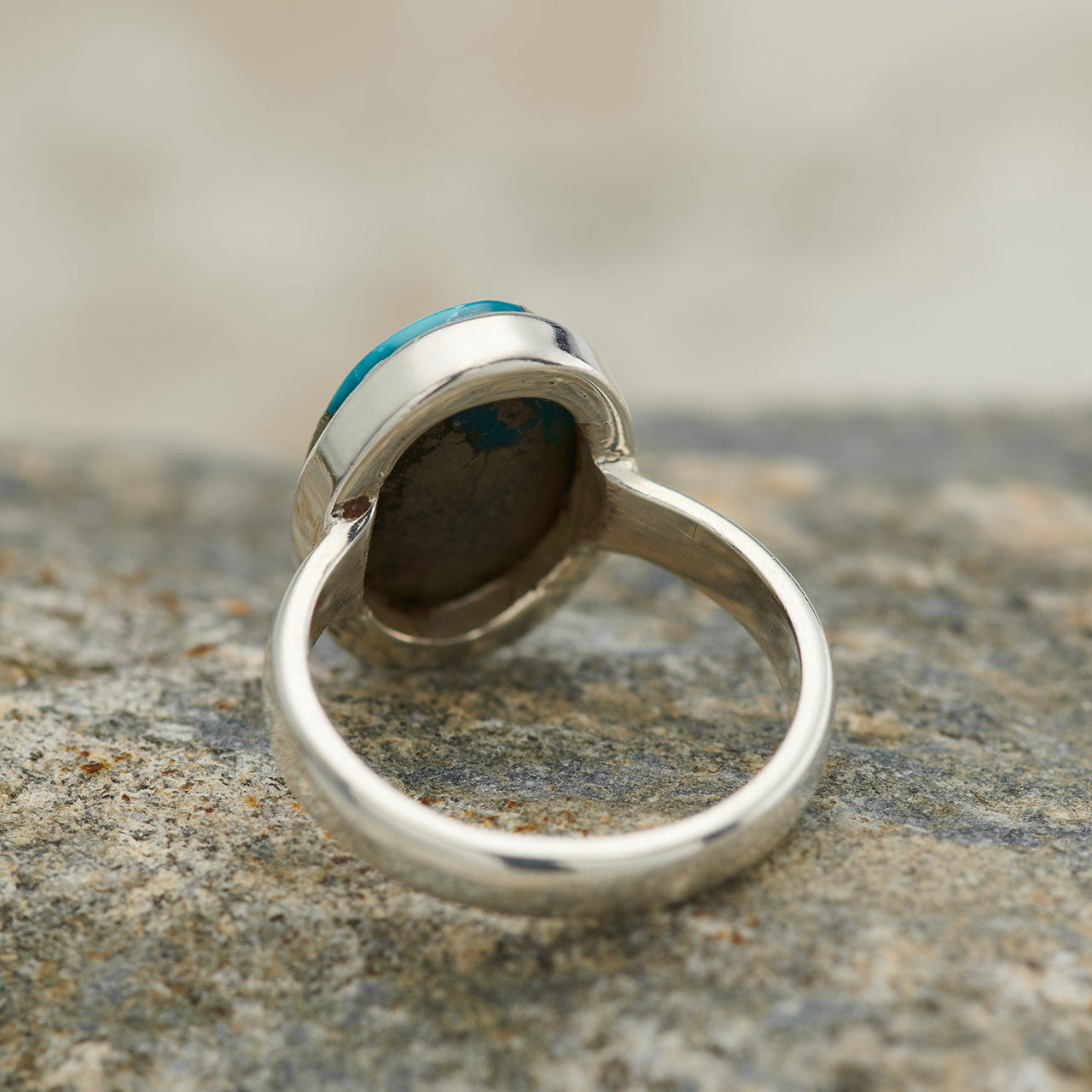NATURAL IRANIAN TURQUOISE RING STERLING SILVER