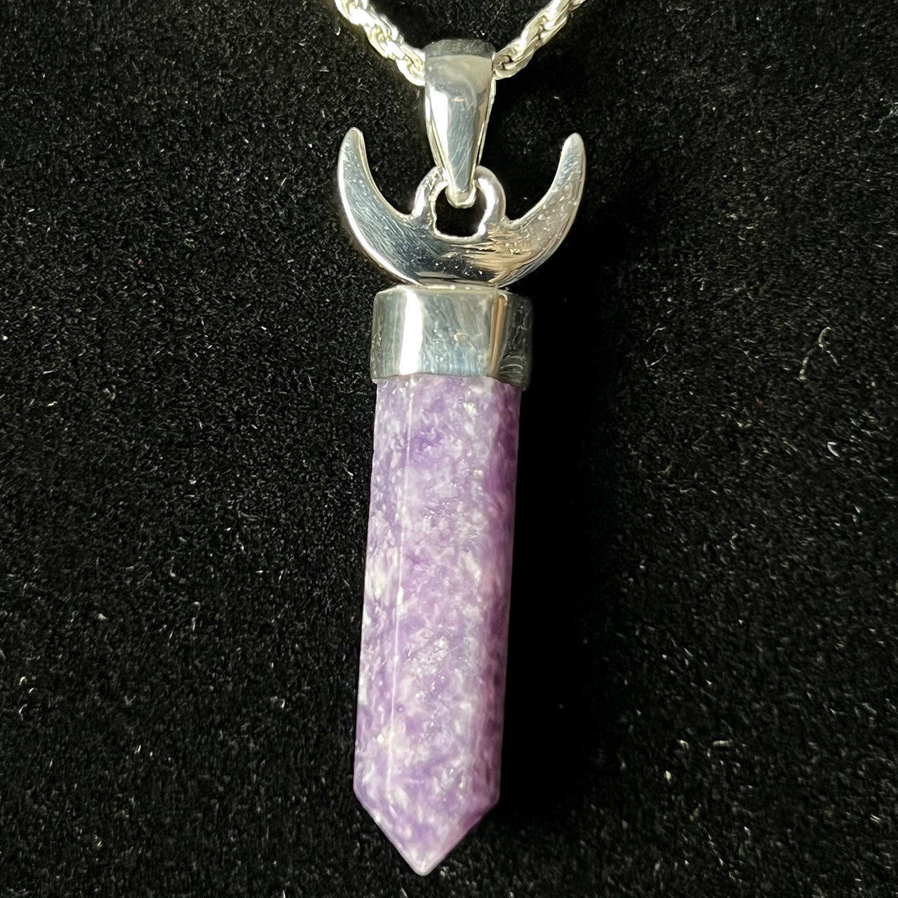 LEPIDOLITE STERLING SILVER PENDANT