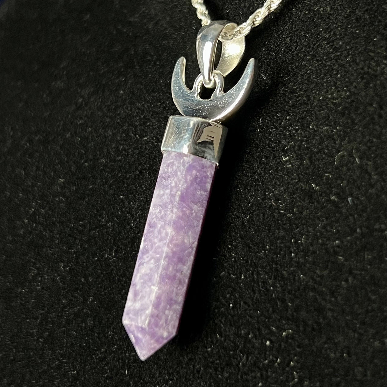 LEPIDOLITE STERLING SILVER PENDANT