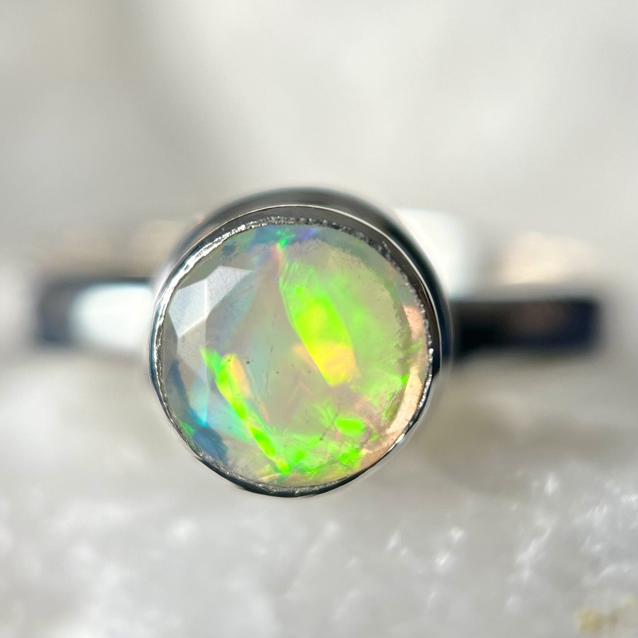 ETHIOPIAN OPAL STERLING SILVER RING