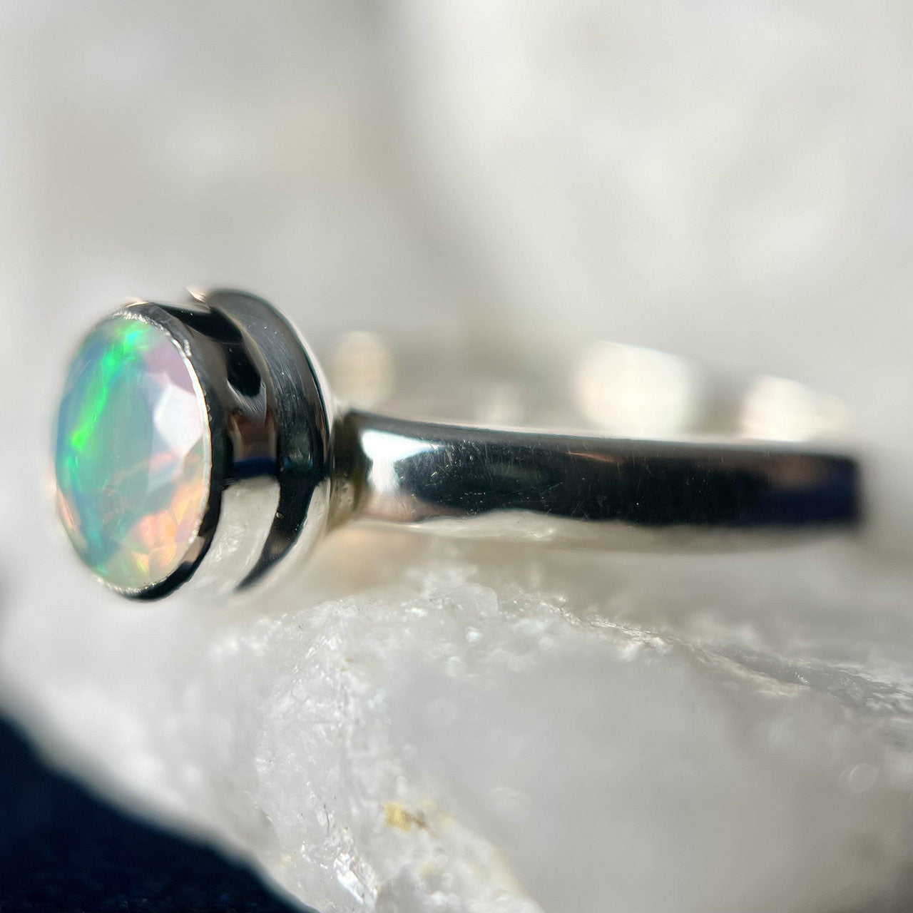 ETHIOPIAN OPAL STERLING SILVER RING