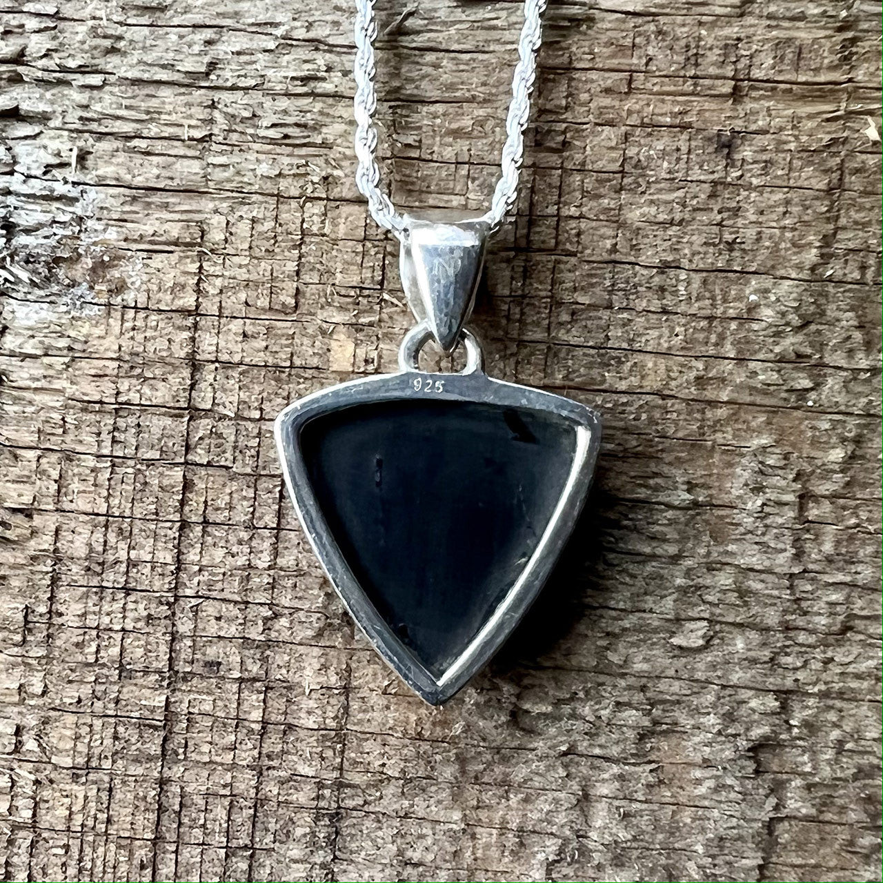 SHUNGITE PENDANT STERLING SILVER