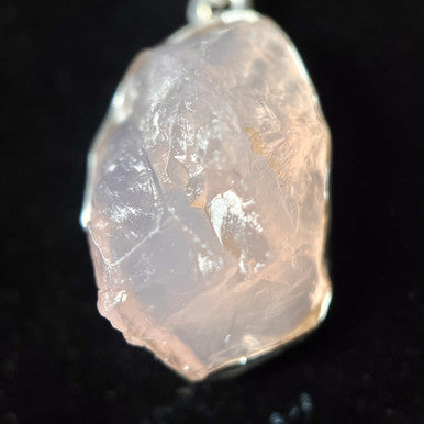 ROSE QUARTZ PENDANTS STERLING SILVER