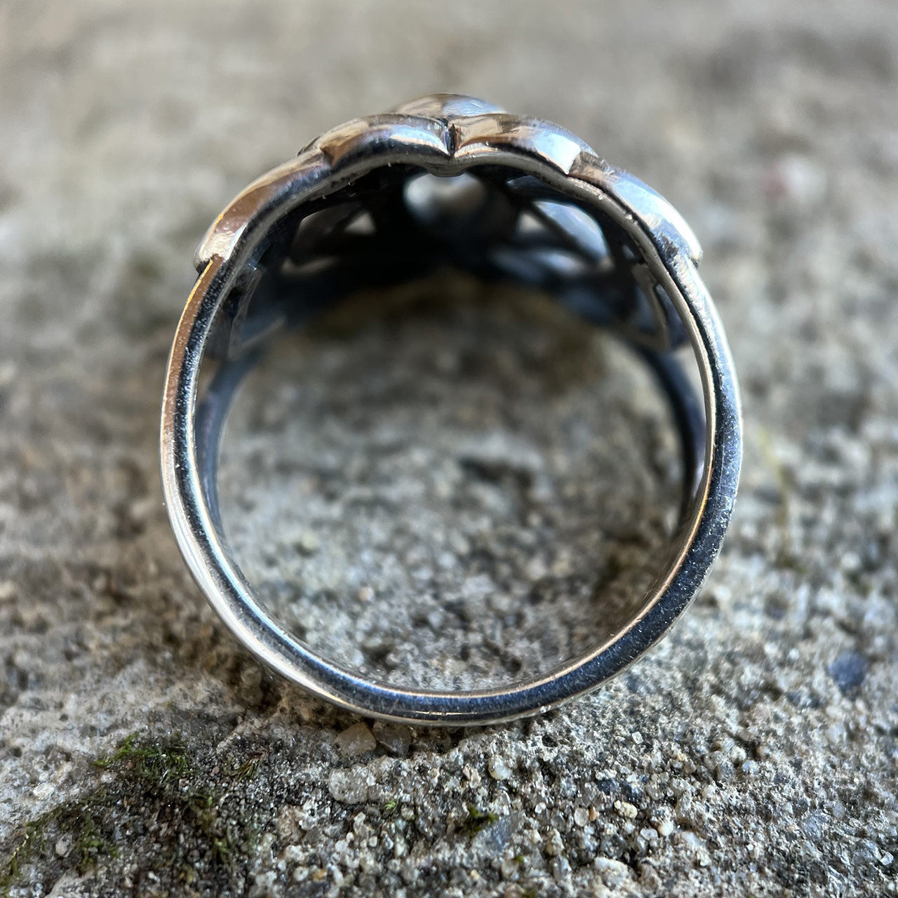 MOONSTONE CELTIC RING STERLING SILVER