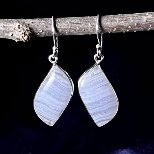 BLUE LACE AGATE EARRINGS