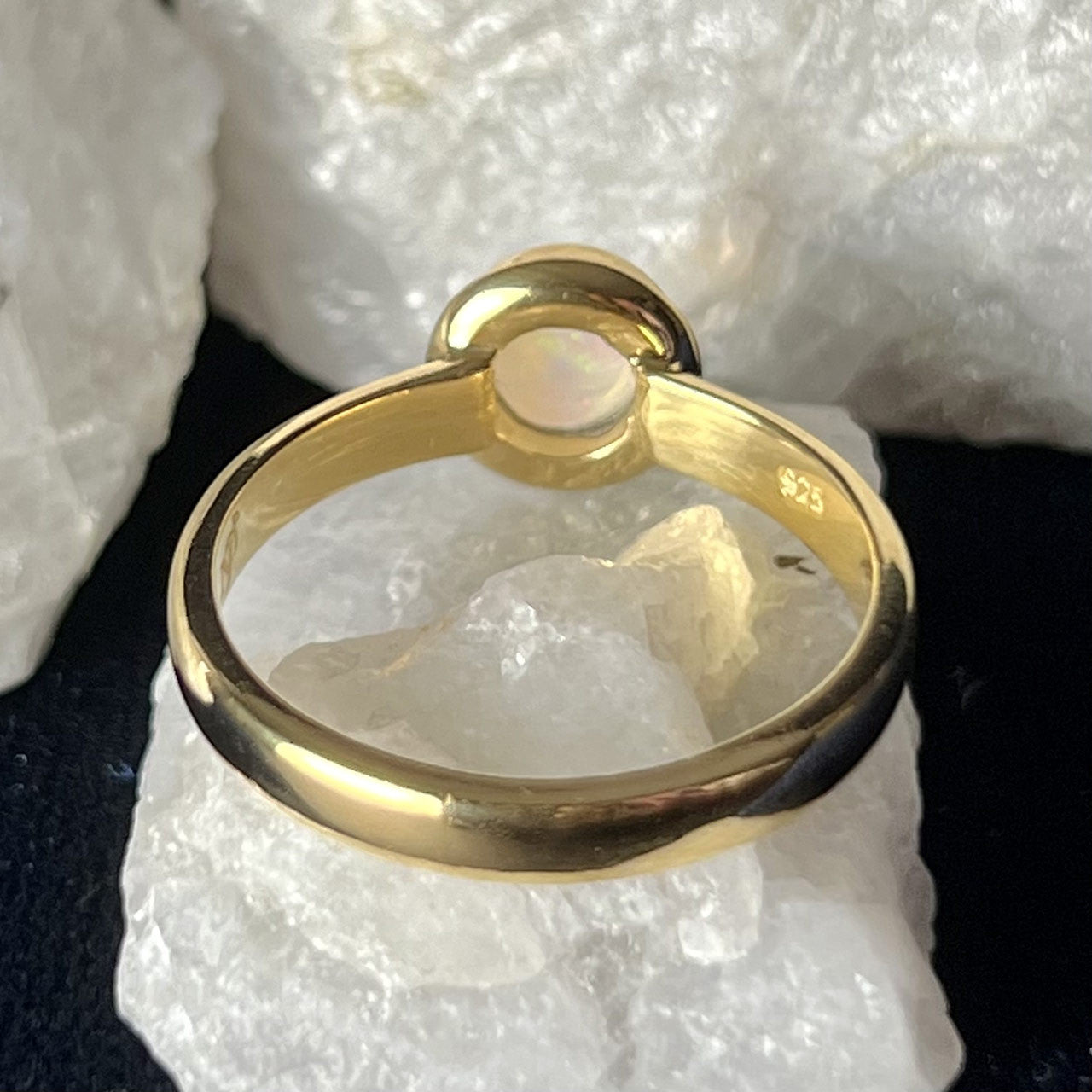 ETHIOPIAN OPAL 18K VERMEIL GOLD RING