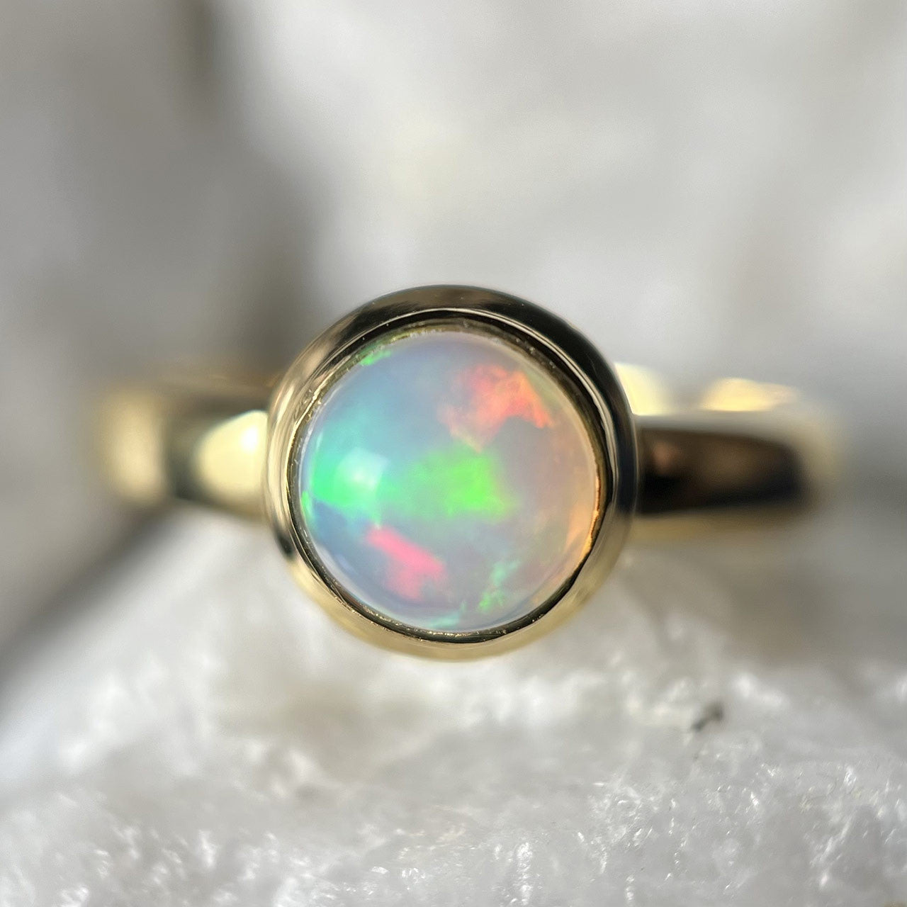 ETHIOPIAN OPAL 18K VERMEIL GOLD RING