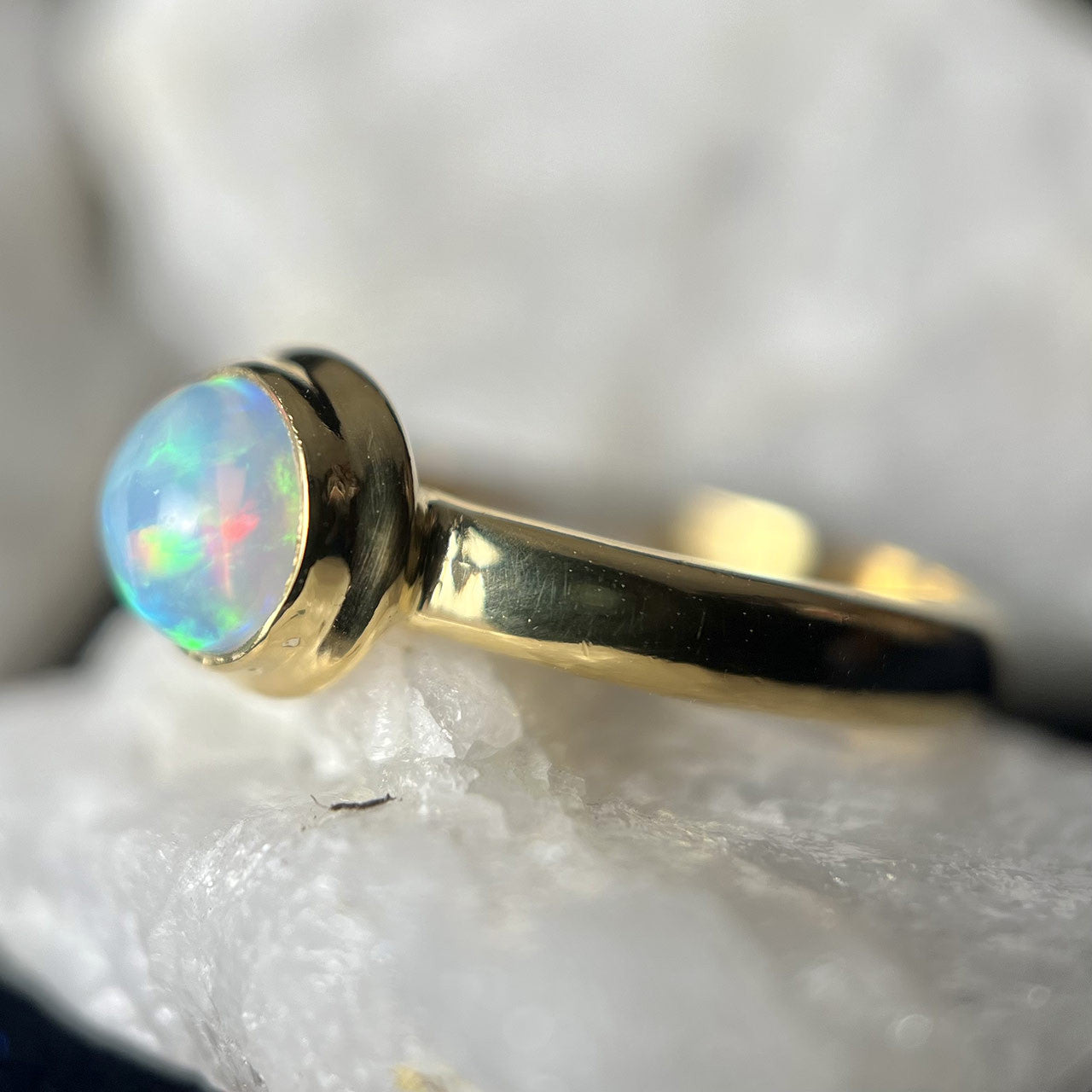 ETHIOPIAN OPAL 18K VERMEIL GOLD RING