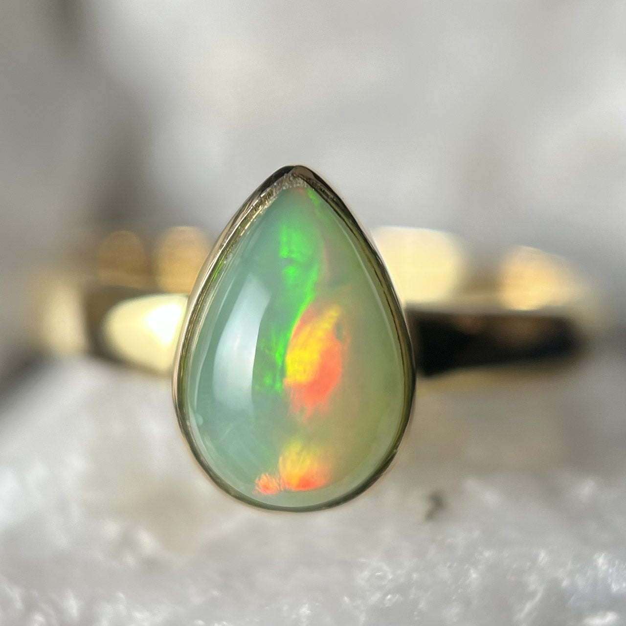 ETHIOPIAN OPAL 18K VERMEIL GOLD RING