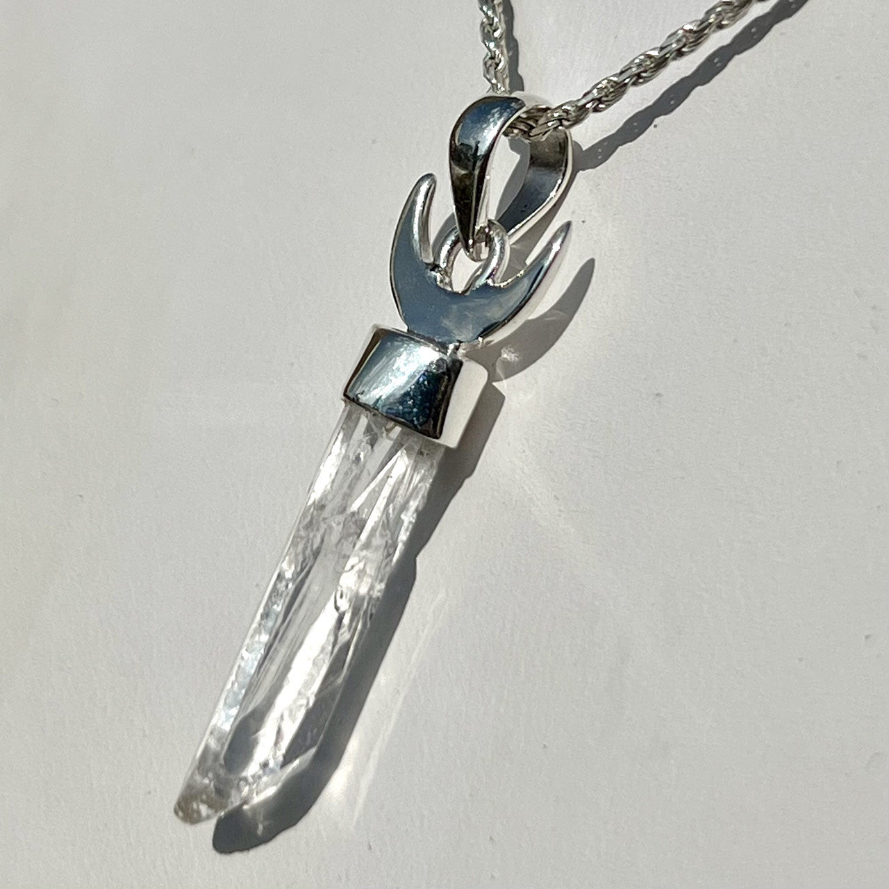 CRYSTAL STERLING SILVER PENDANT