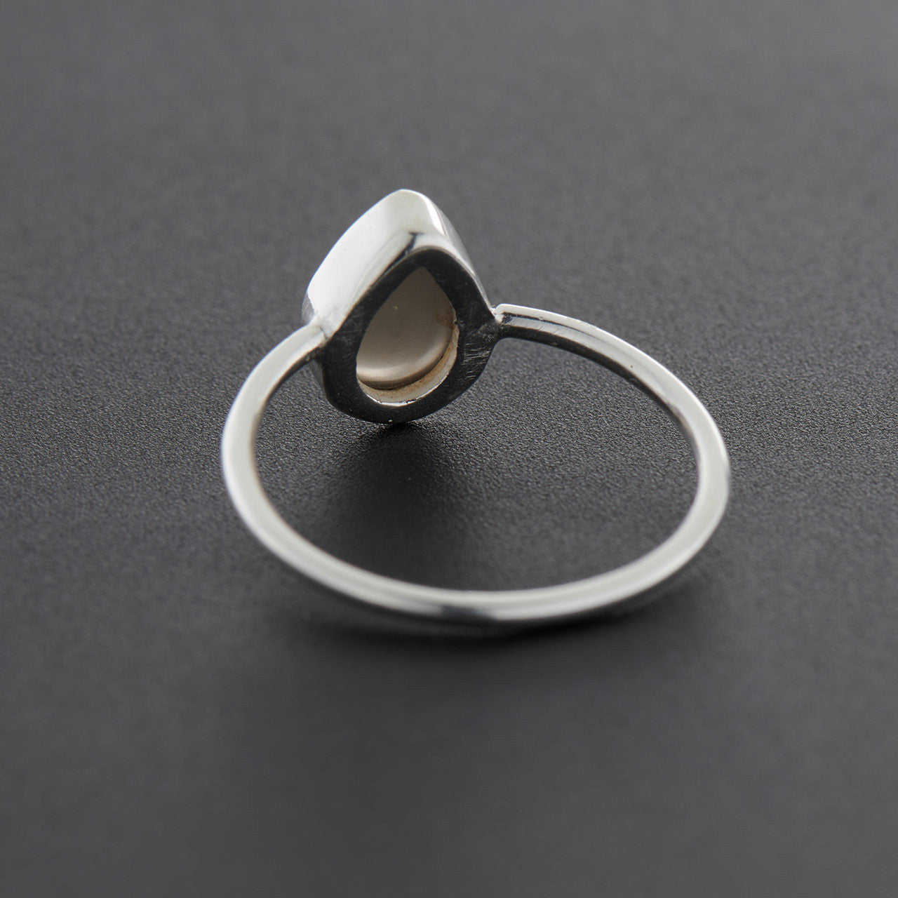 Grey Moonstone Teardrop Sterling Silver Ring (30% OFF ONLINE ONLY)