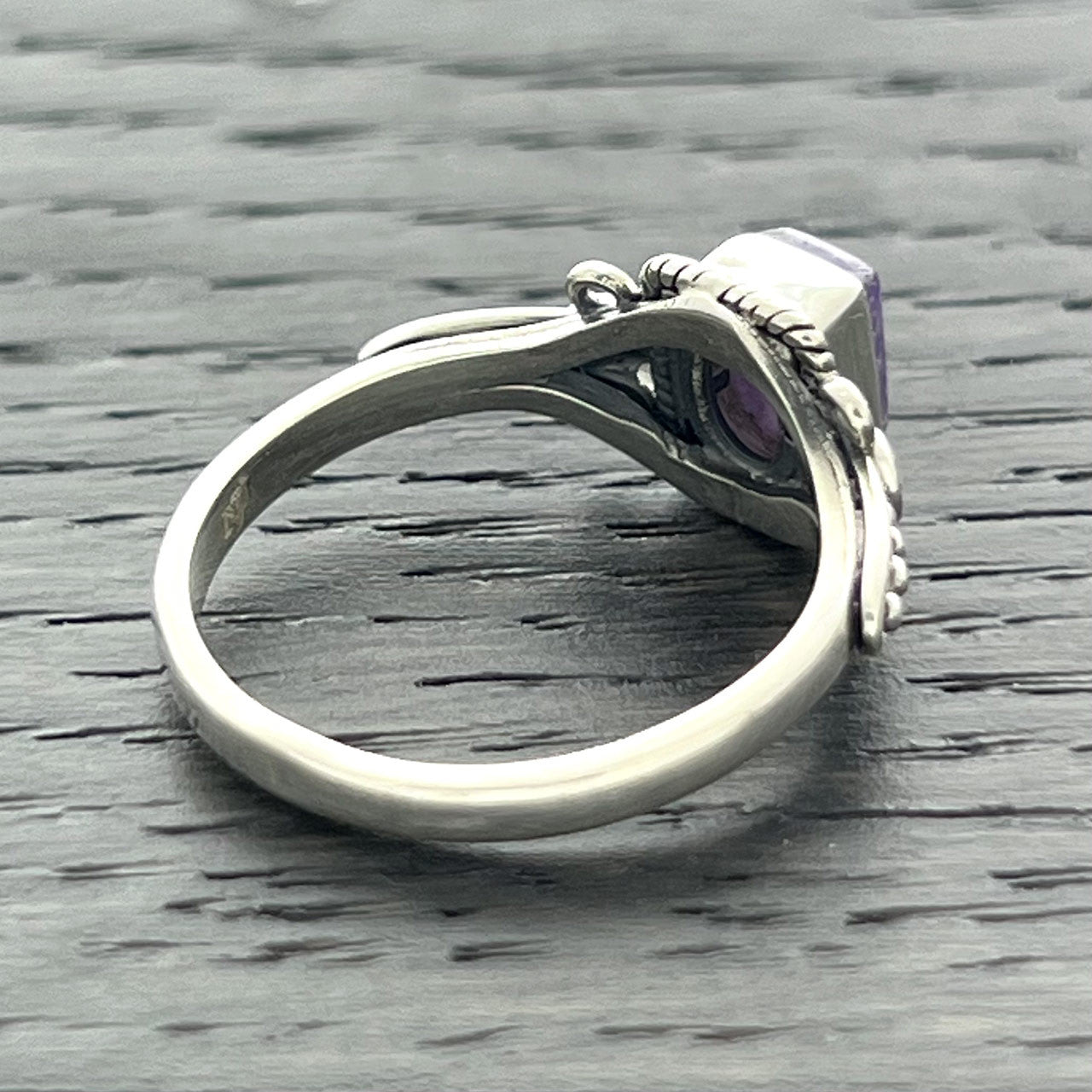 LEPIDOLITE STERLING SILVER ORION RING