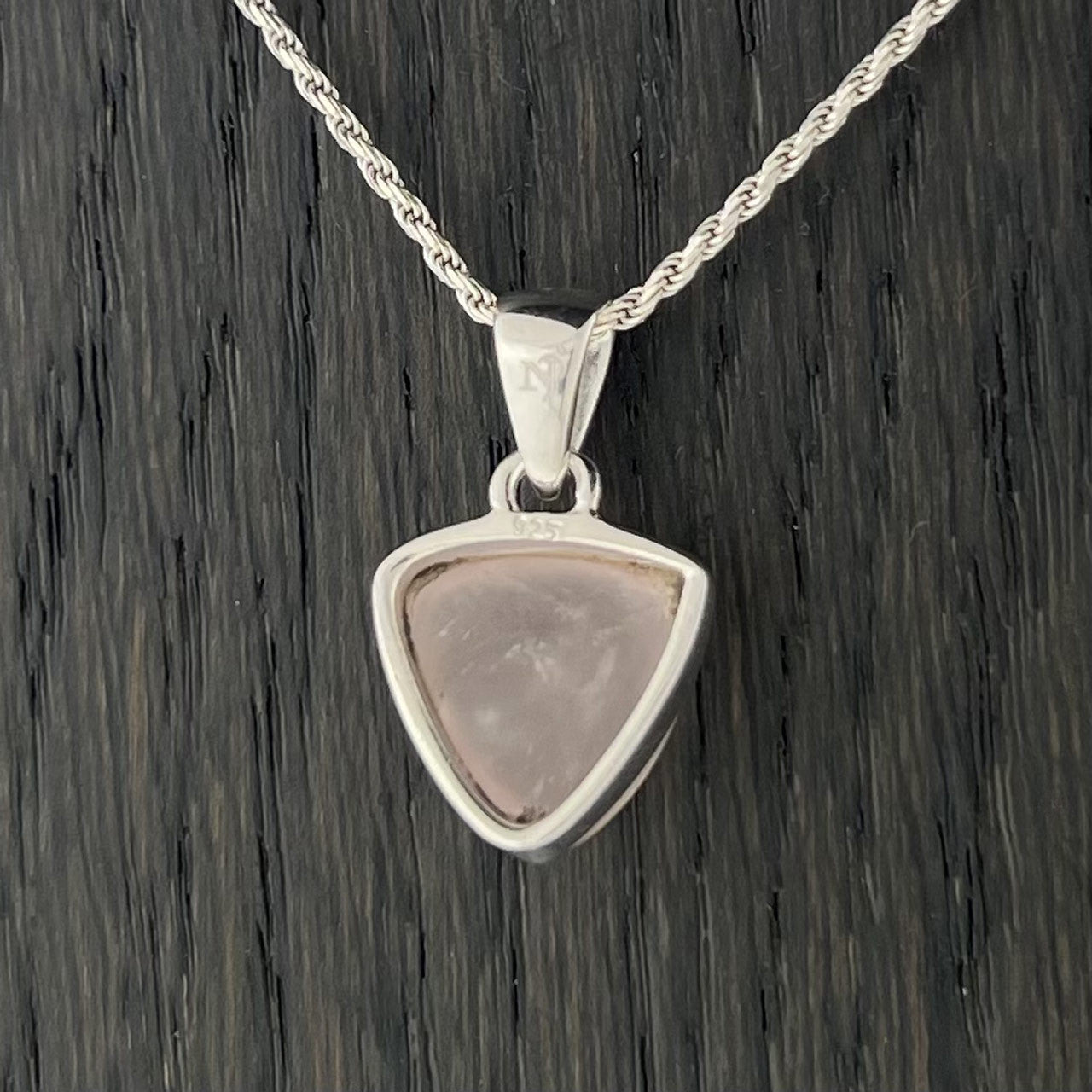 ROSE QUARTZ STERLING SILVER PENDANT