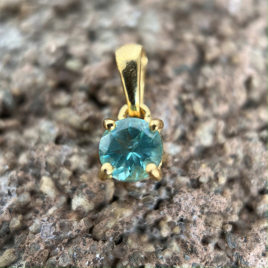 APATITE PENDANT VERMEIL YELLOW GOLD