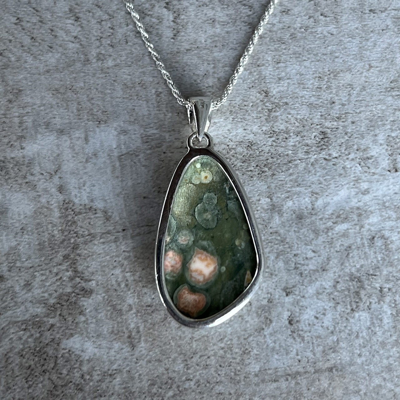 RAINFOREST JASPER PENDANT STERLING SILVER