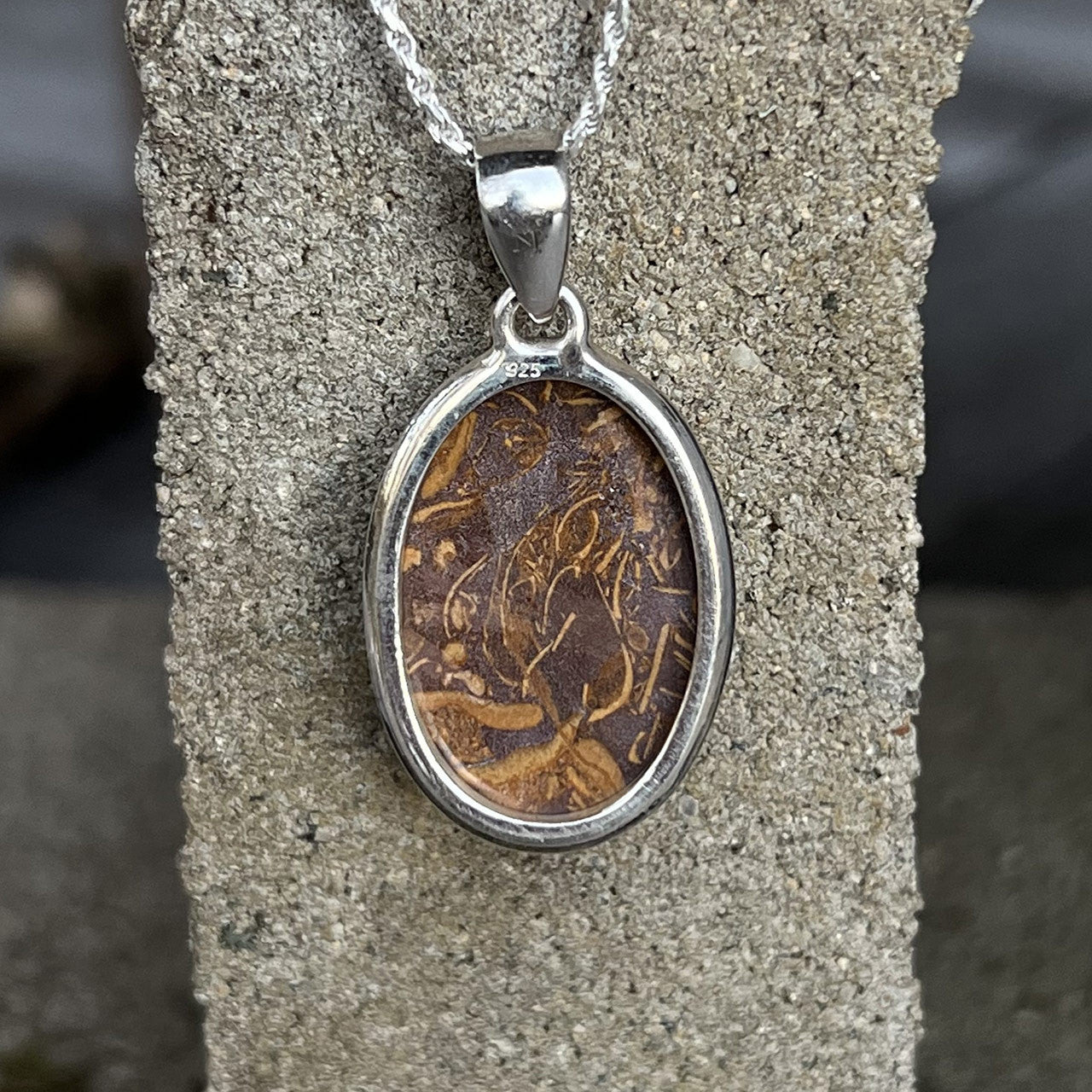 COQUINA JASPER PENDANT STERLING SILVER