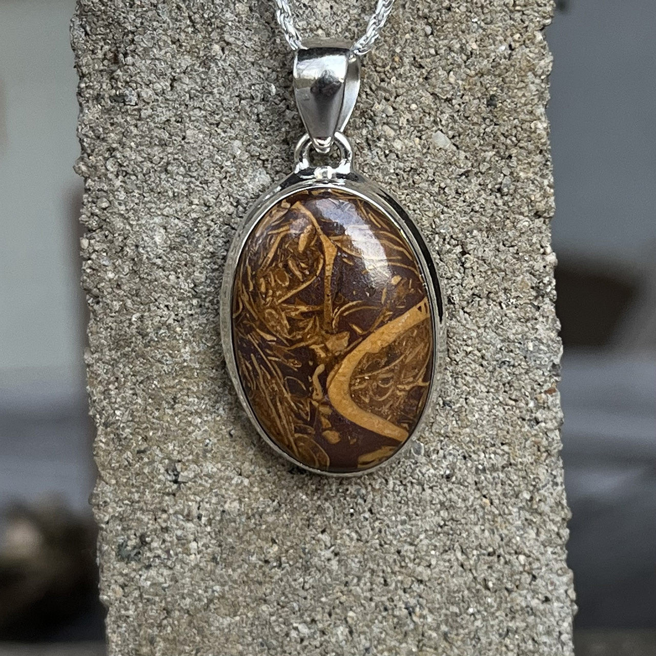 COQUINA JASPER PENDANT STERLING SILVER