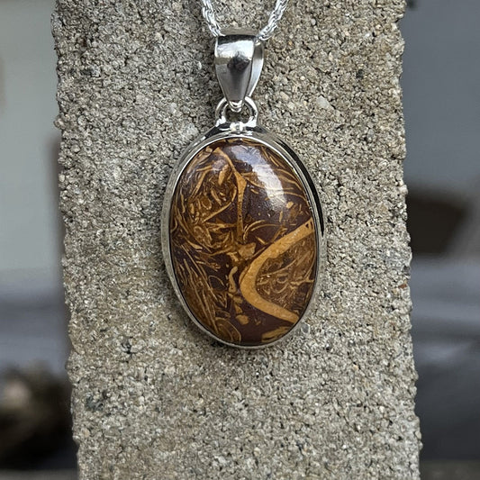 COQUINA JASPER PENDANT STERLING SILVER