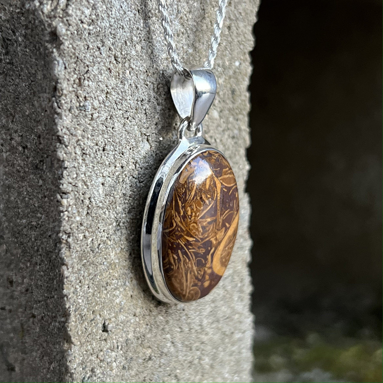 COQUINA JASPER PENDANT STERLING SILVER