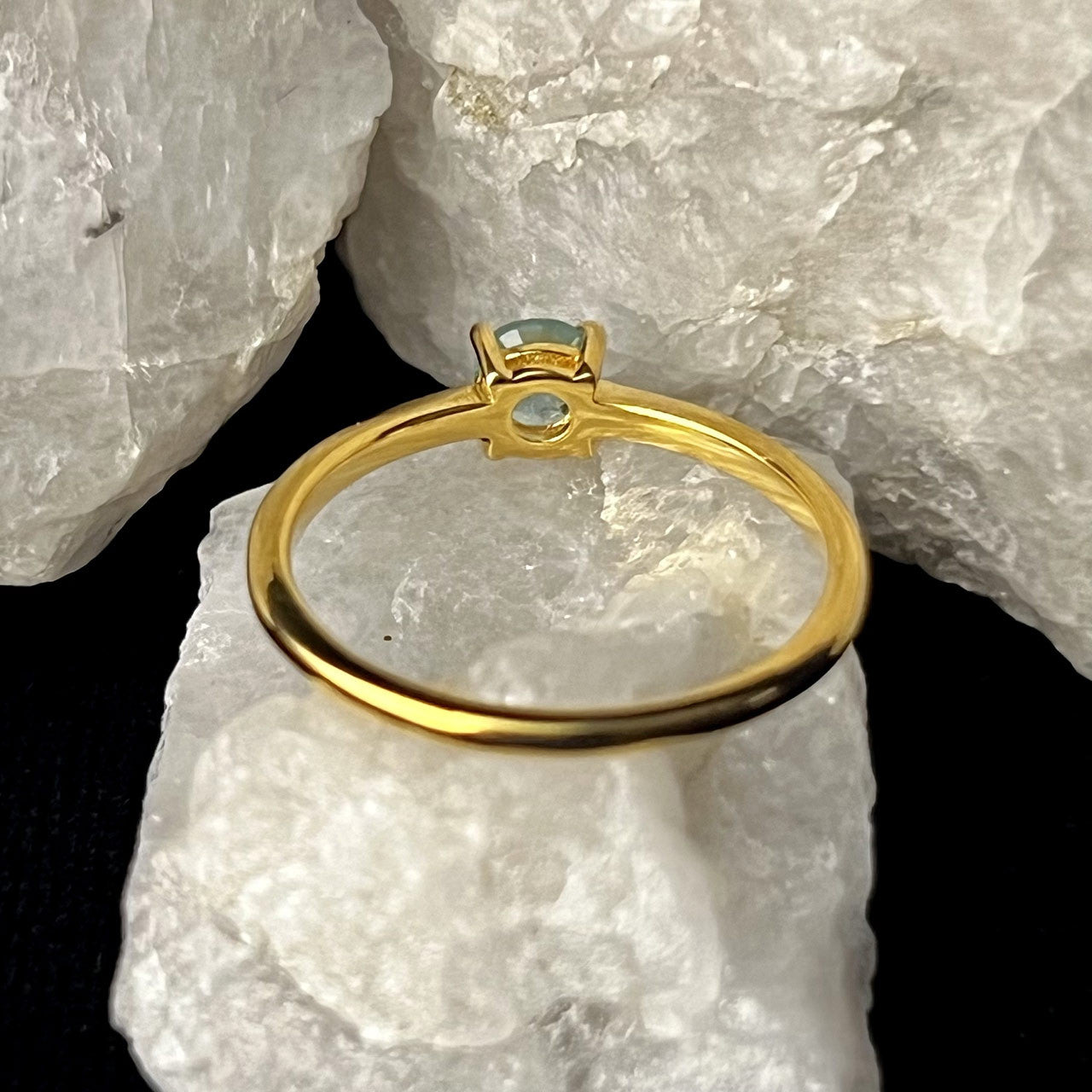 APATITE RING VERMEIL YELLOW GOLD