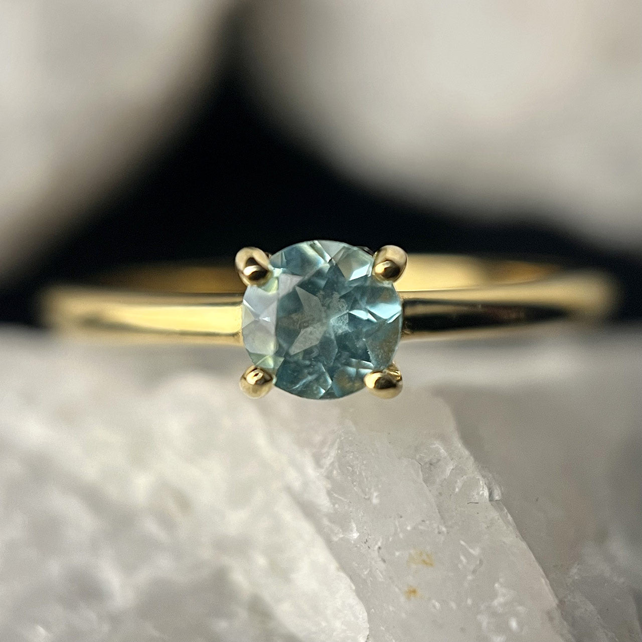 APATITE RING VERMEIL YELLOW GOLD