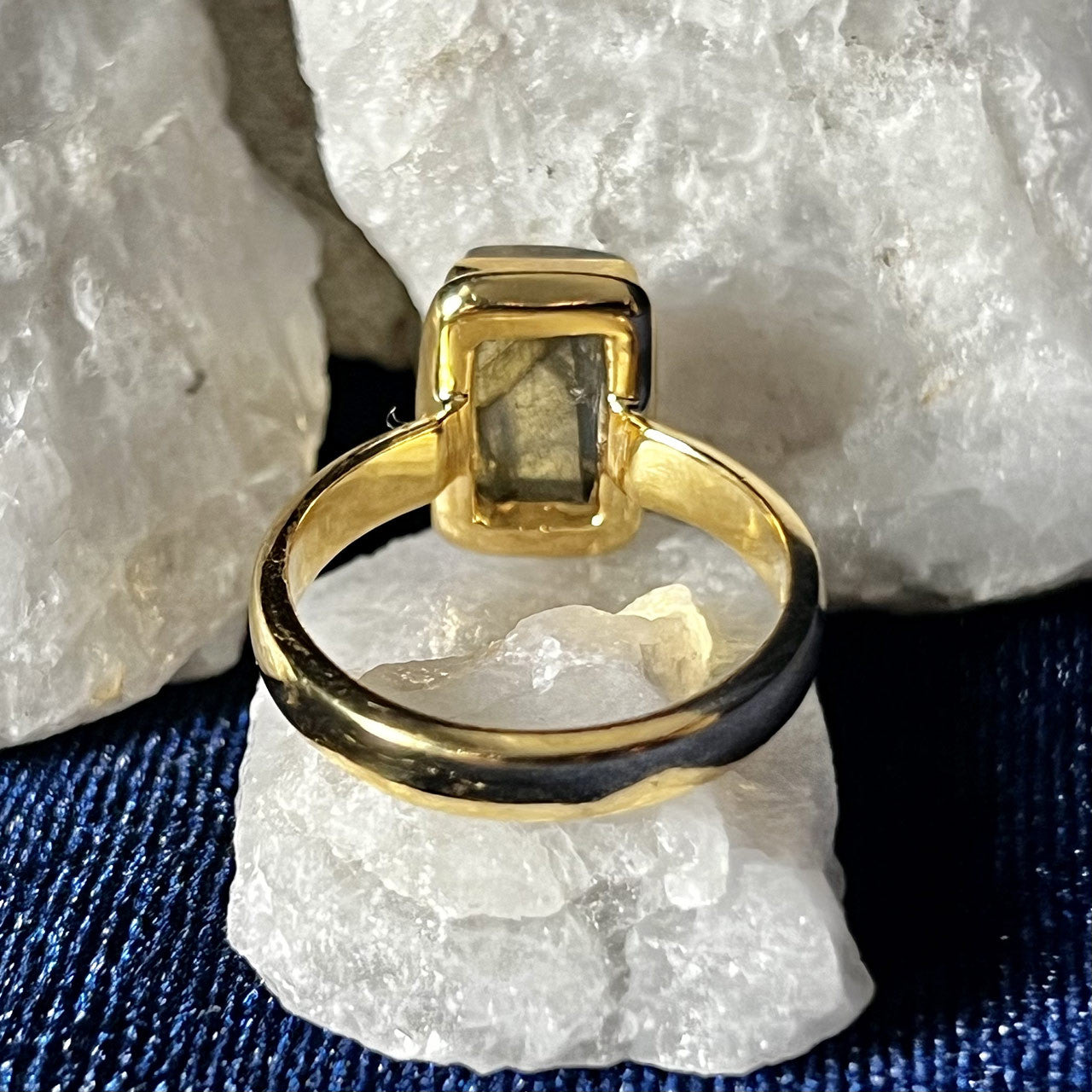 LAB RING VERMEIL YELLOW GOLD