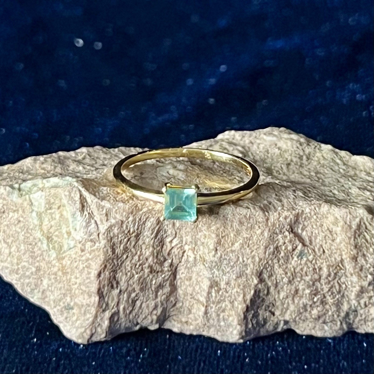 APATITE RING VERMEIL GOLD